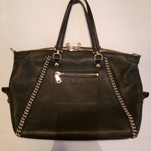 Coach Prairie Whiplash Leather Purse in Black